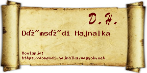 Dömsödi Hajnalka névjegykártya